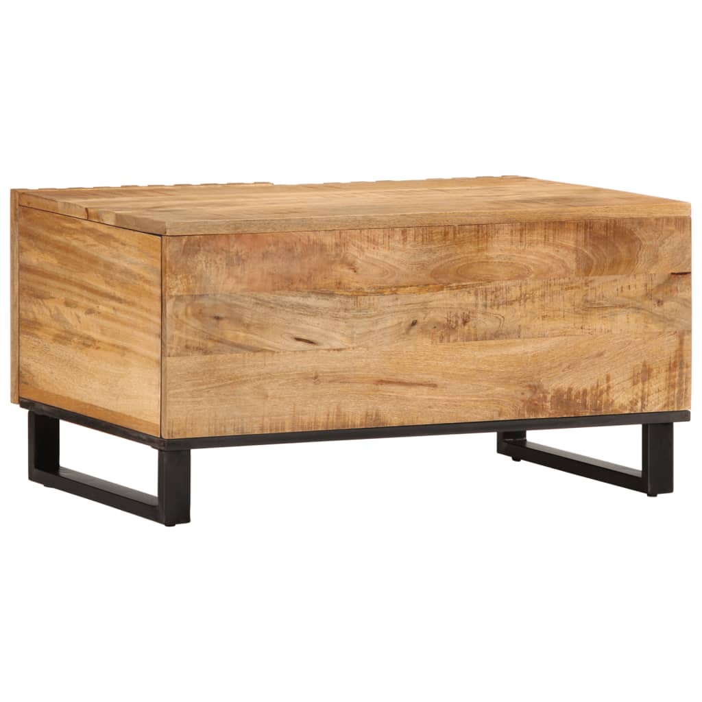 Mesa de centro 80x51x40 cm madeira de mangueira áspera maciça - Image 4
