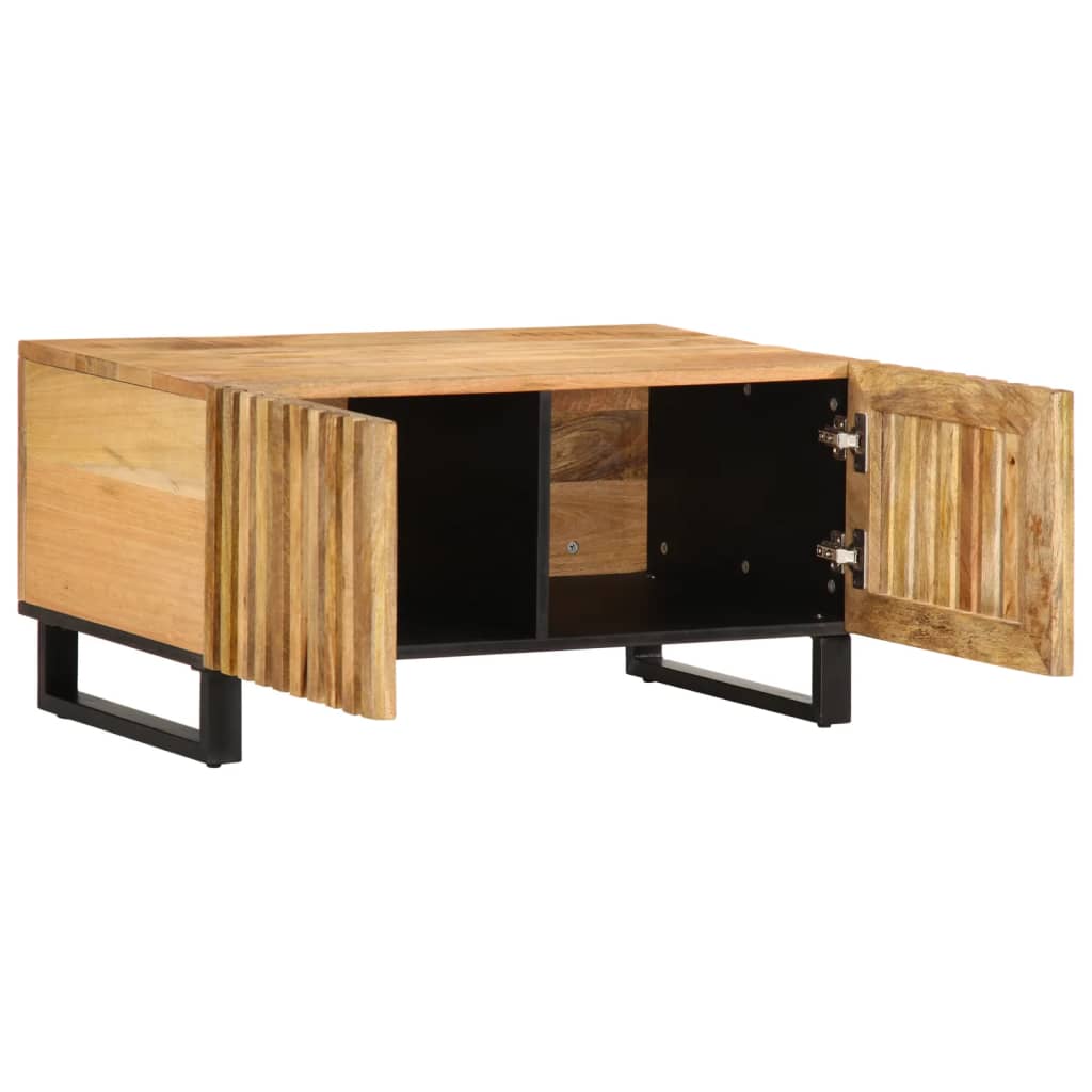 Mesa de centro 80x51x40 cm madeira de mangueira áspera maciça - Image 5