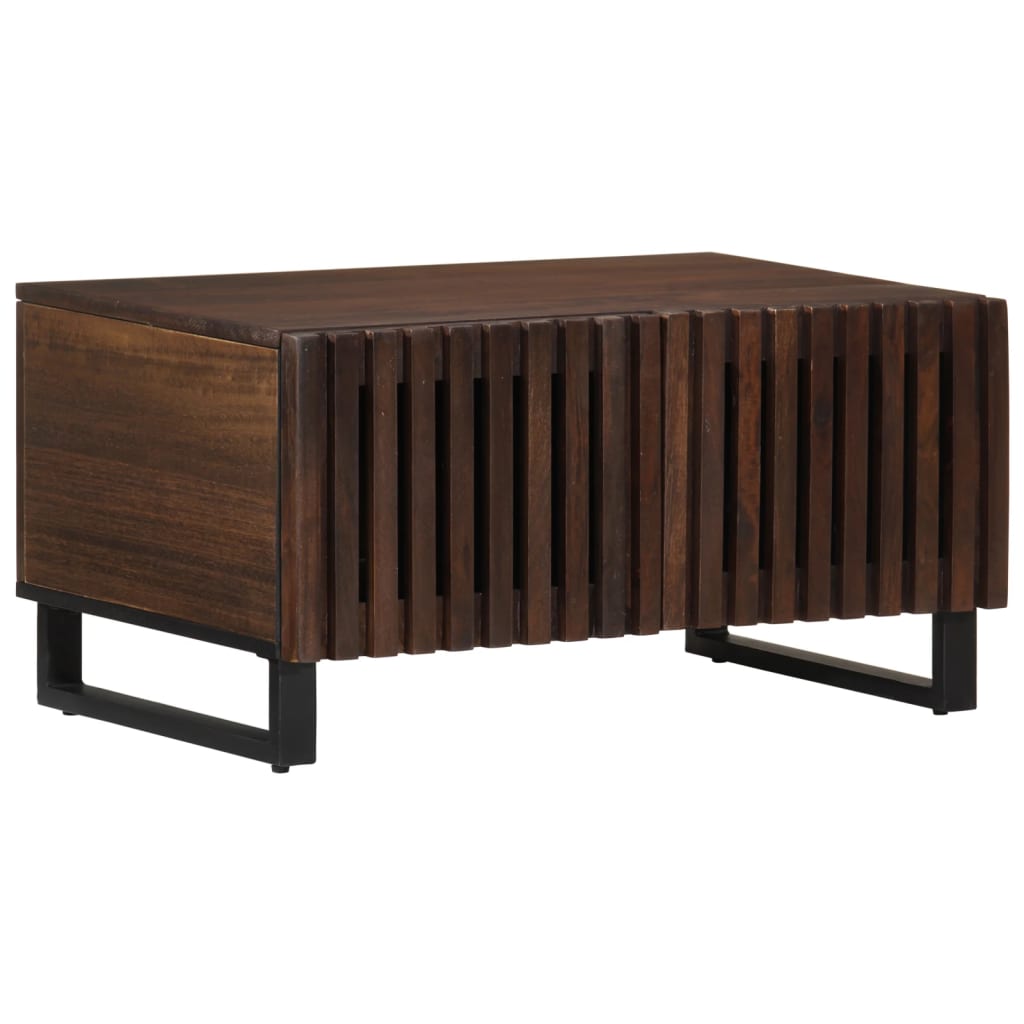 Mesa de centro 80x51x40 cm madeira de mangueira maciça castanho