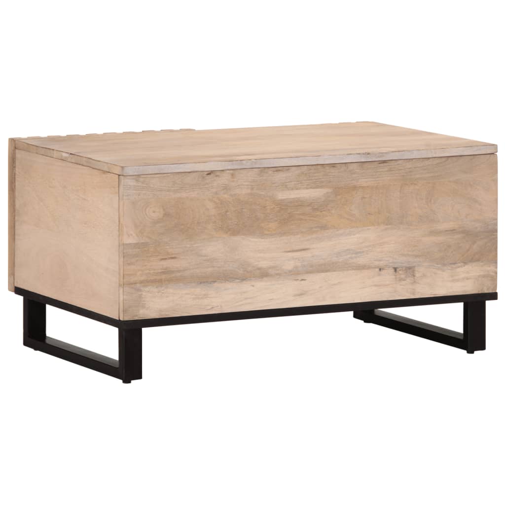Mesa de centro 80x51x40 cm madeira de mangueira maciça branco - Image 4