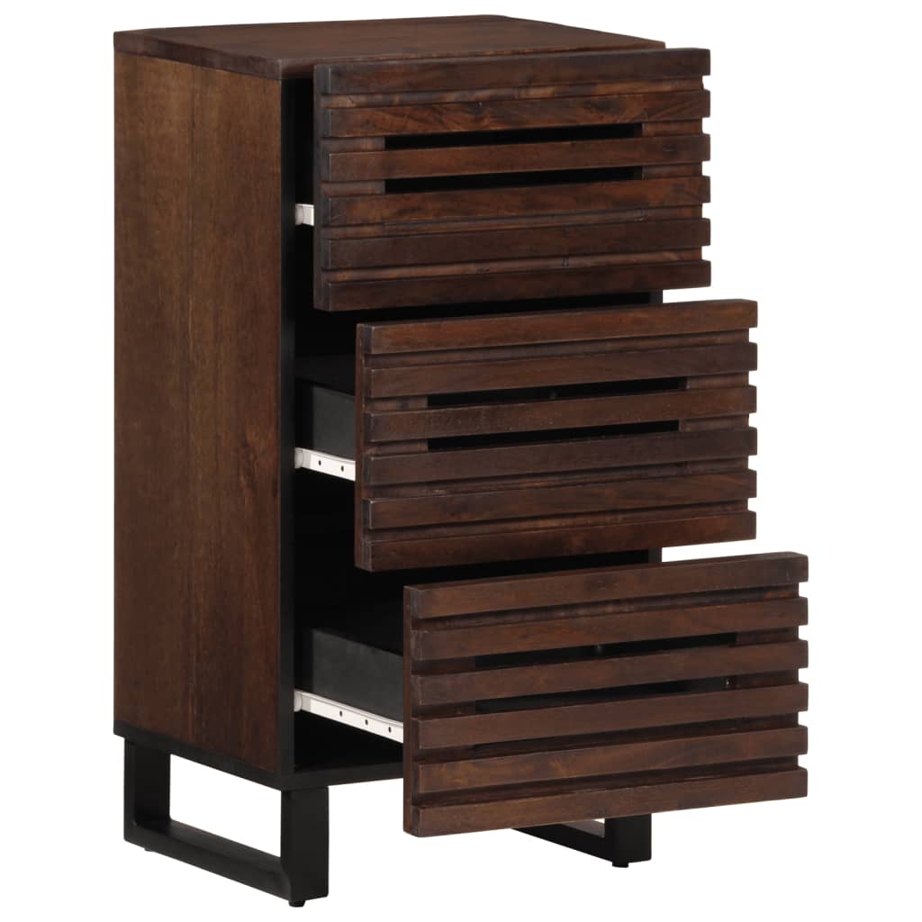 Aparador 40x34x75 cm madeira de mangueira maciça castanho - Image 3