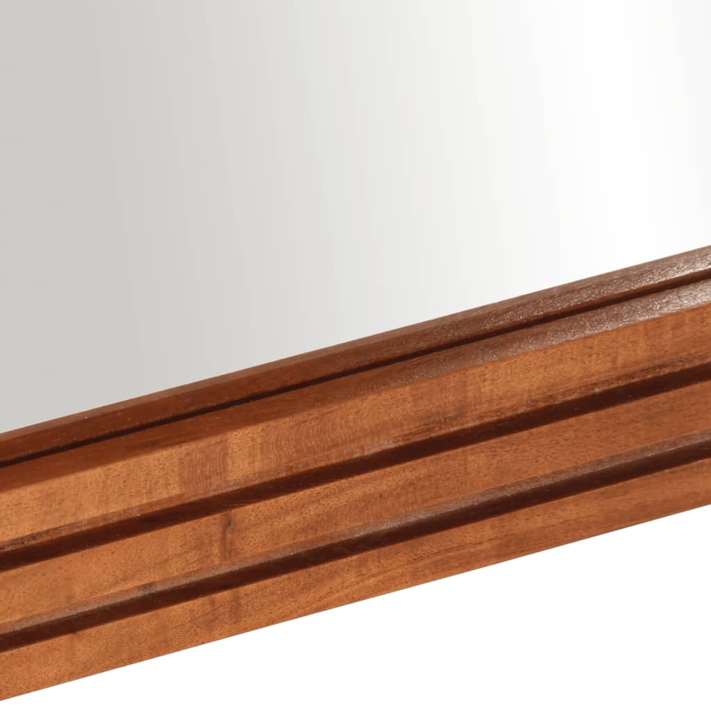 Espelho de casa de banho 50x70 cm acácia maciça e vidro - Image 7