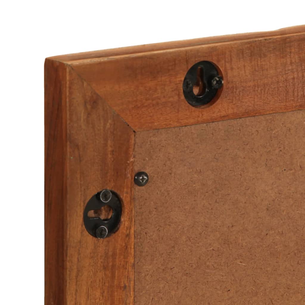 Espelho de casa de banho 50x70 cm acácia maciça e vidro - Image 8