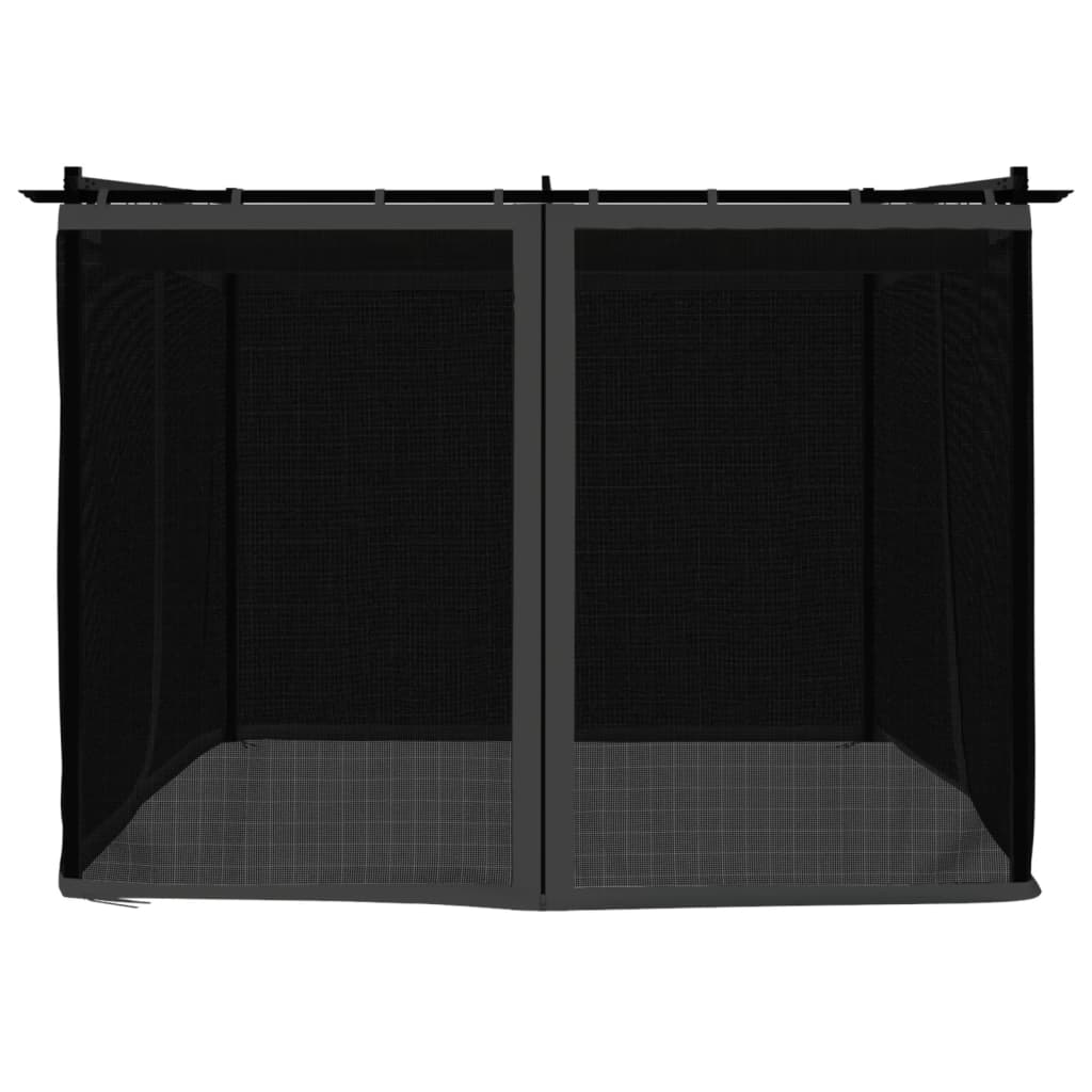 Gazebo com paredes de malha 3x3 m aço antracite - Image 3
