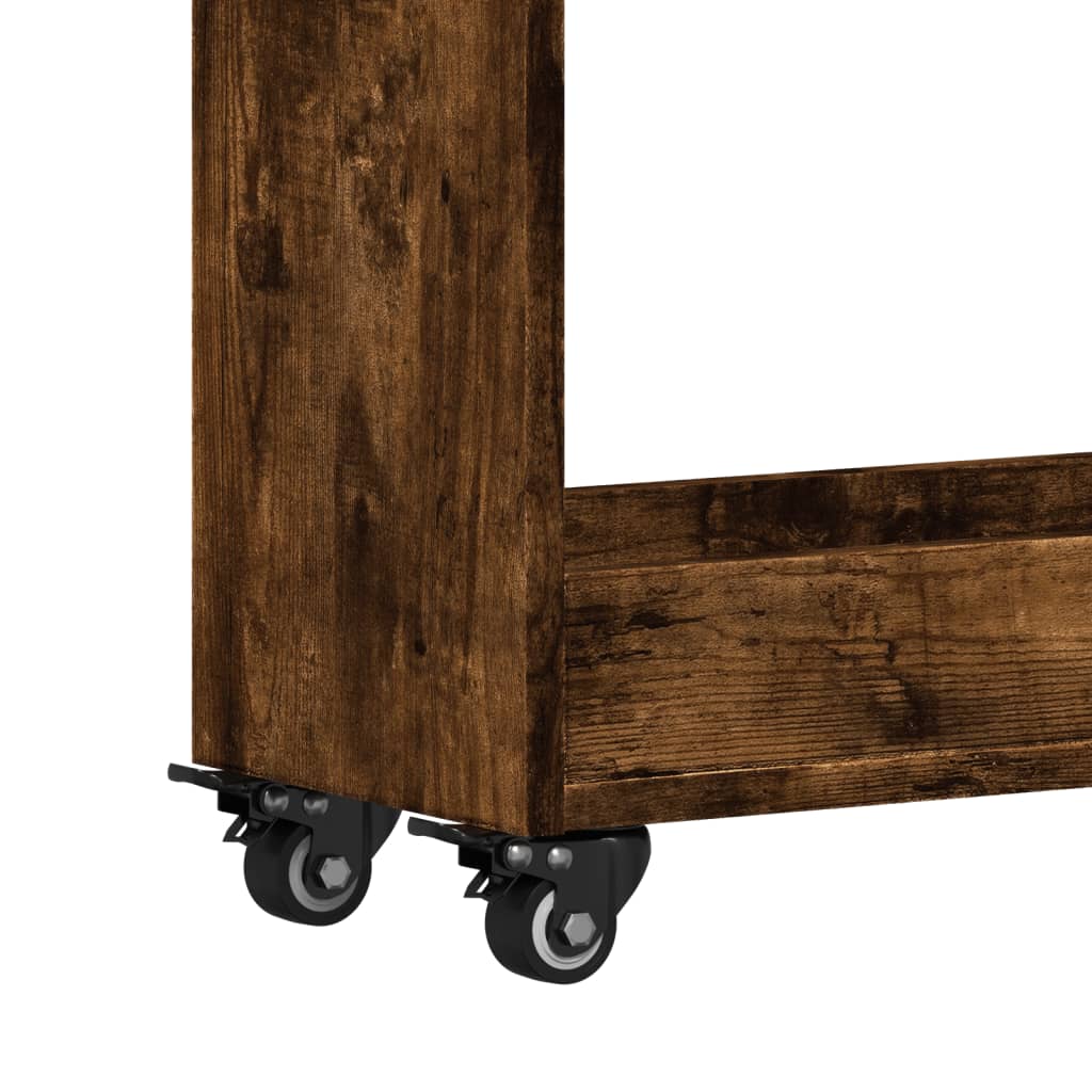 Armário c/ rodas 60x22x79 cm derivados madeira carvalho fumado - Image 7