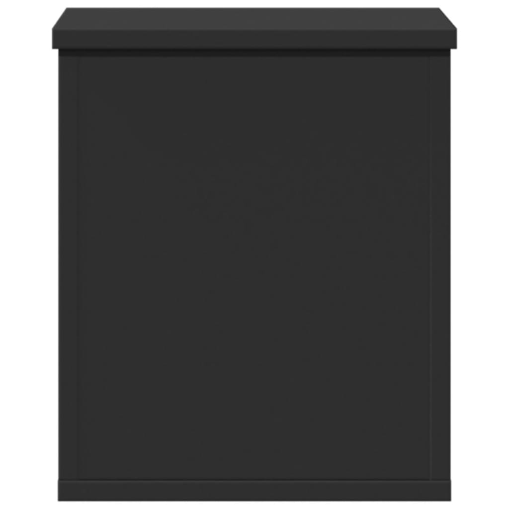 Caixa de arrumação 30x35x35 cm derivados de madeira preto - Image 3