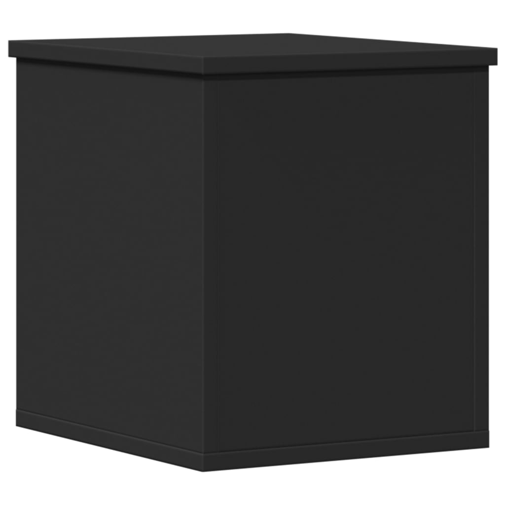 Caixa de arrumação 30x35x35 cm derivados de madeira preto - Image 5