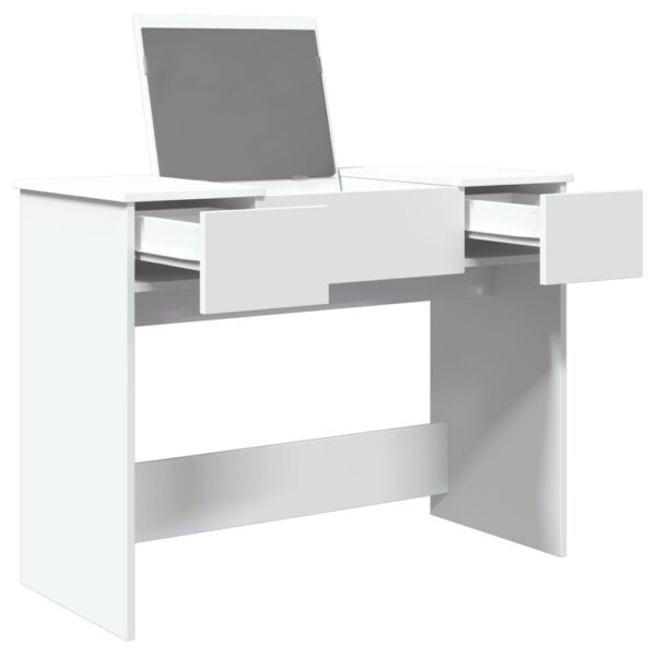 Toucador com espelho 100x45x76 cm branco - Image 3
