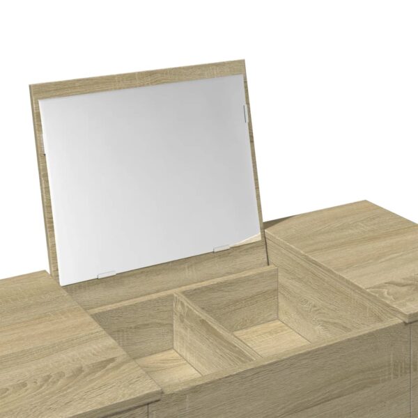 Toucador com espelho 100x45x76 cm cor carvalho sonoma - Image 7