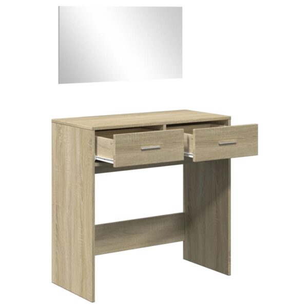 Toucador com espelho 80x39x80 cm cor carvalho sonoma - Image 3
