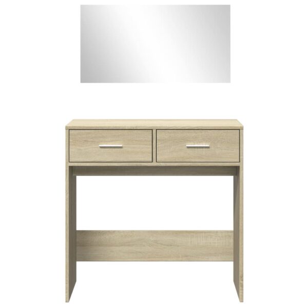 Toucador com espelho 80x39x80 cm cor carvalho sonoma - Image 4
