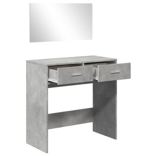 Toucador com espelho 80x39x80 cm cinzento cimento - Image 3