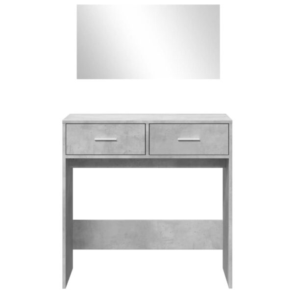 Toucador com espelho 80x39x80 cm cinzento cimento - Image 4