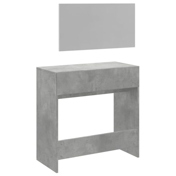 Toucador com espelho 80x39x80 cm cinzento cimento - Image 6