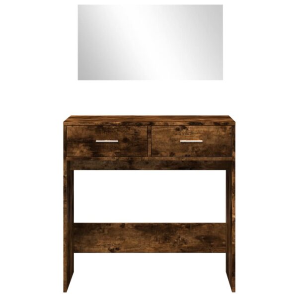Toucador com espelho 80x39x80 cm cor carvalho fumado - Image 4