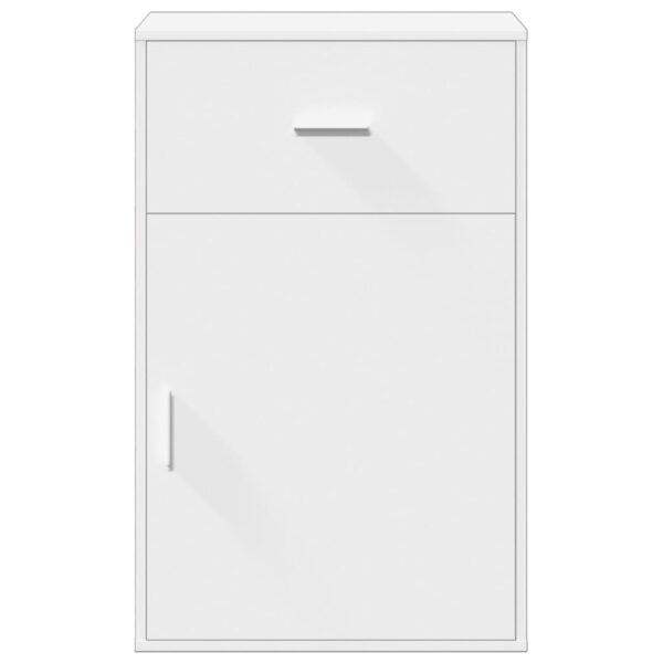 Armário de arrumação 56,5x39x90 cm derivados de madeira branco - Image 4