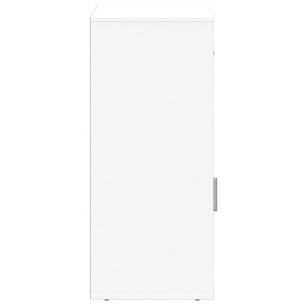 Armário de arrumação 56,5x39x90 cm derivados de madeira branco - Image 5