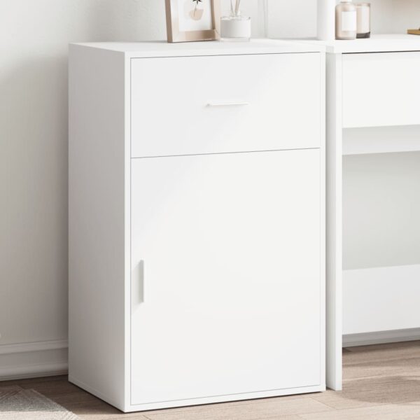 Armário de arrumação 56,5x39x90 cm derivados de madeira branco
