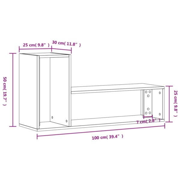 Móveis de TV 2 pcs 100x30x50 cm derivados de madeira branco - Image 11