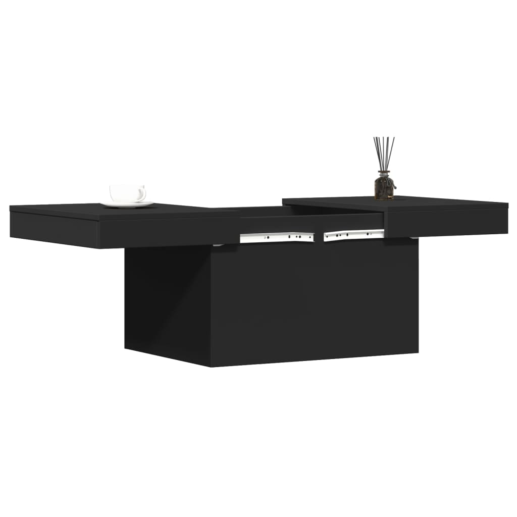 Mesa de centro 80x55x40 cm derivados de madeira preto - Image 3