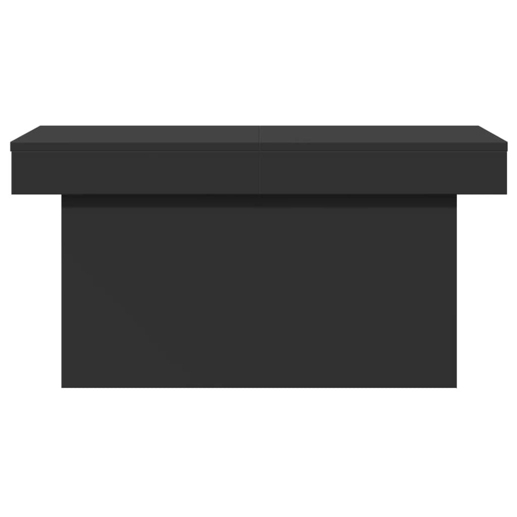Mesa de centro 80x55x40 cm derivados de madeira preto - Image 4