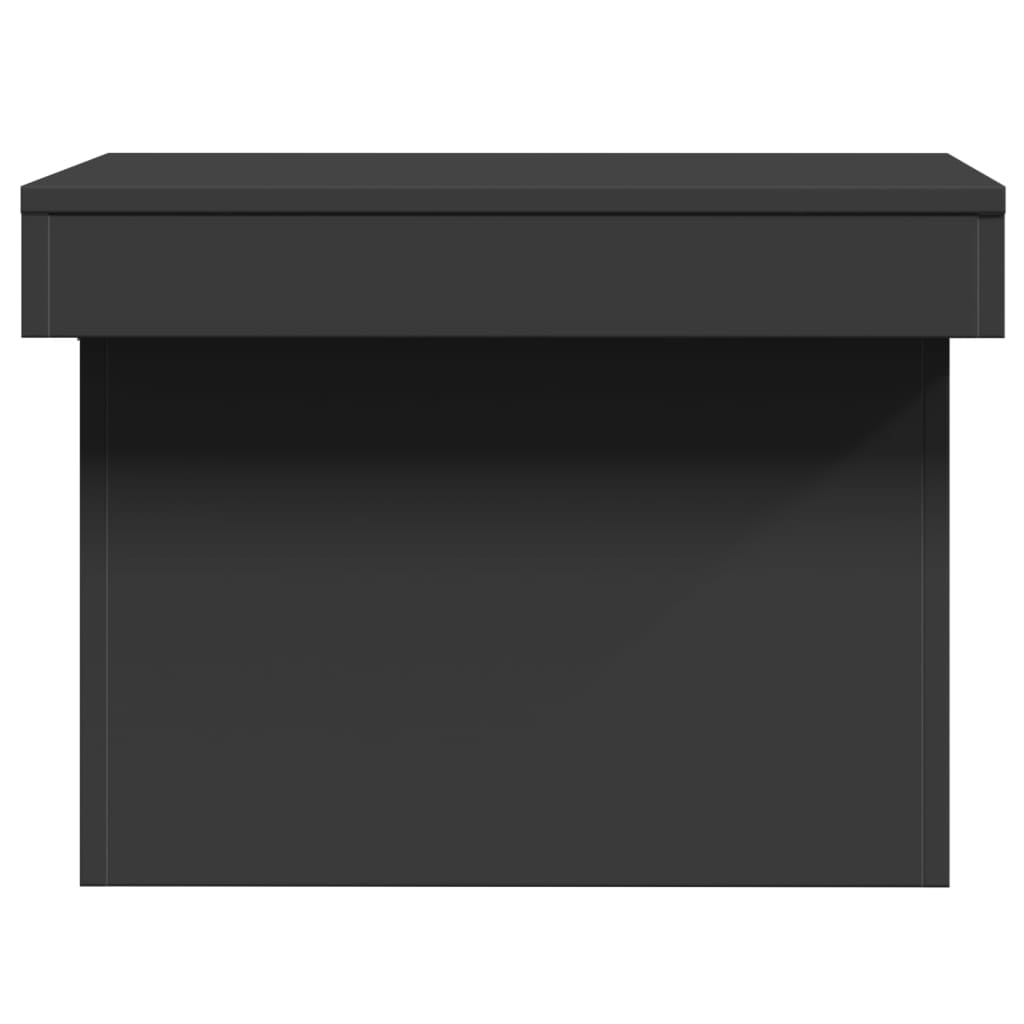 Mesa de centro 80x55x40 cm derivados de madeira preto - Image 5