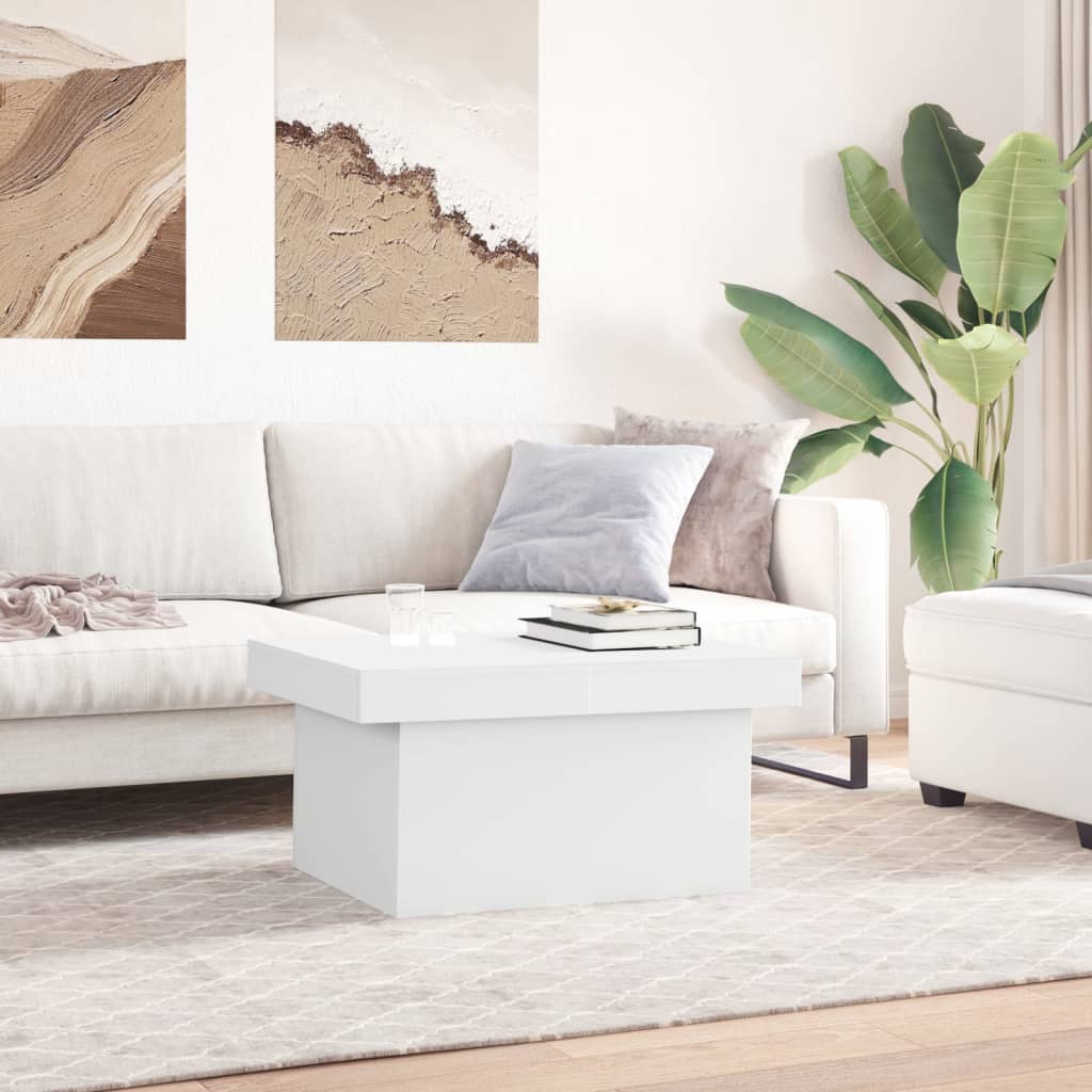 Mesa de centro 100x55x40 cm derivados de madeira branco - Image 2