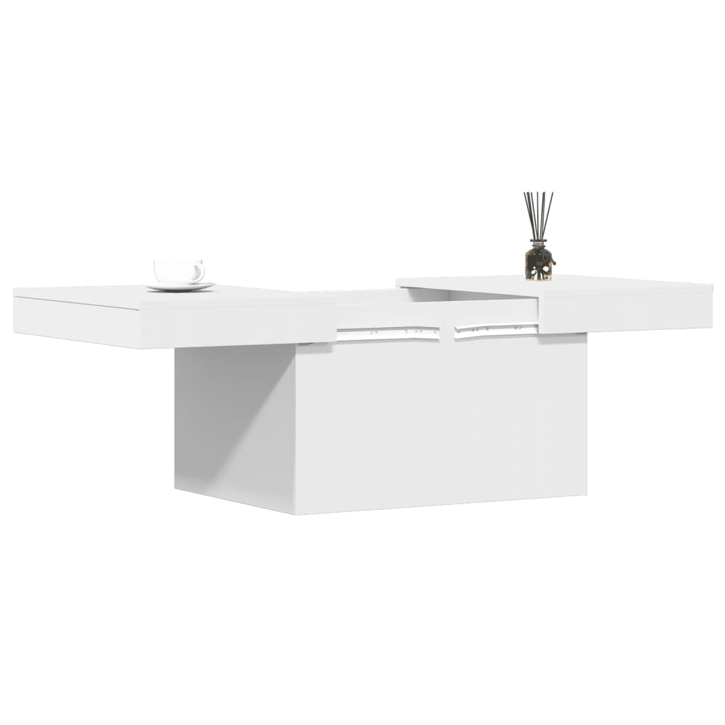Mesa de centro 100x55x40 cm derivados de madeira branco - Image 3