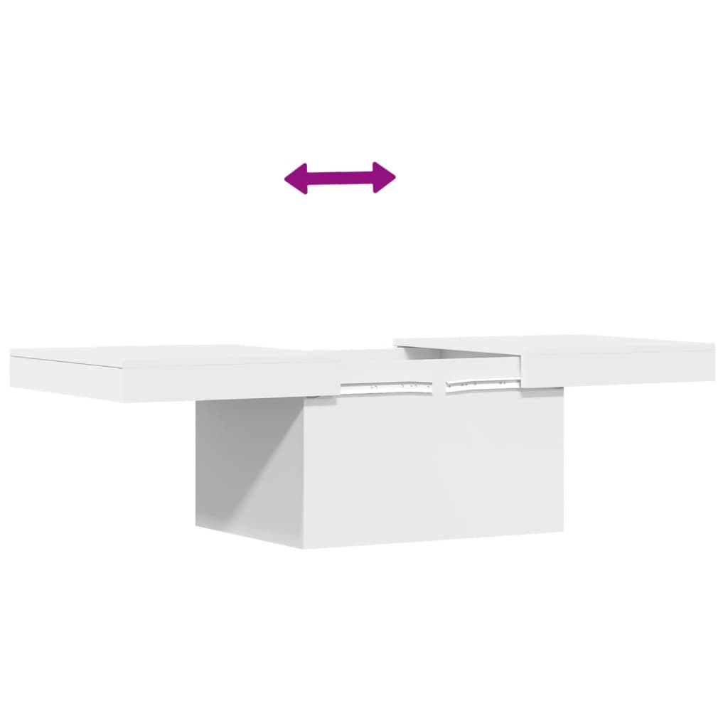 Mesa de centro 100x55x40 cm derivados de madeira branco - Image 8