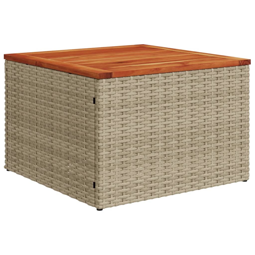 13 pcs conjunto de sofás p/ jardim com almofadões vime PE bege - Image 5