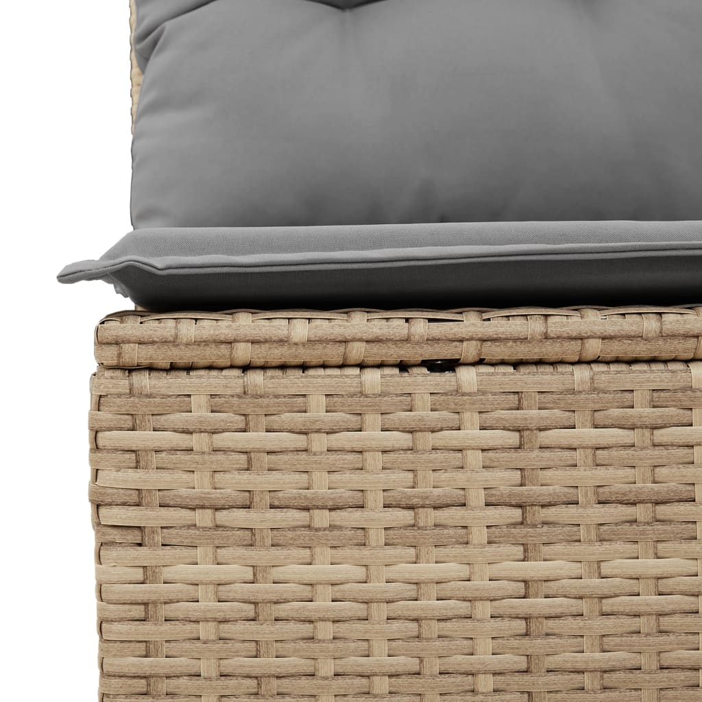 13 pcs conjunto de sofás p/ jardim com almofadões vime PE bege - Image 5