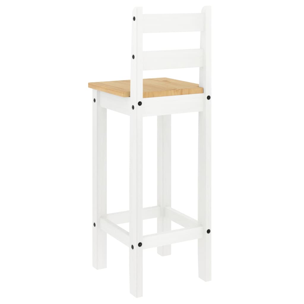 3 pcs conjunto de bar pinho maciço branco - Image 7