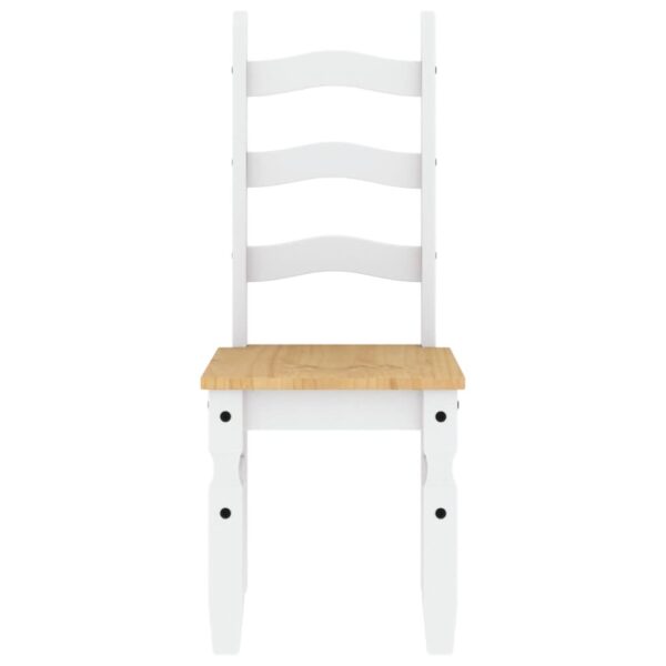 Cadeiras de jantar 2 pcs Corona 42x47x107cm pinho maciço branco - Image 3