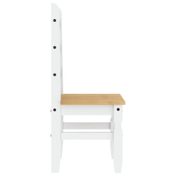 Cadeiras de jantar 2 pcs Corona 42x47x107cm pinho maciço branco - Image 5