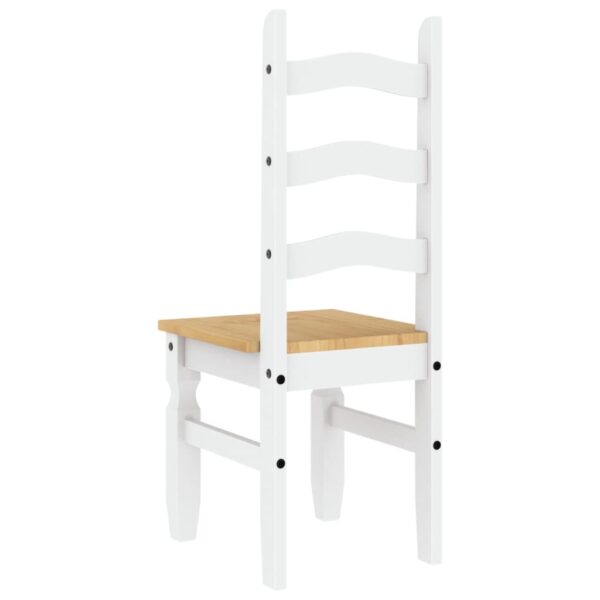 Cadeiras de jantar 2 pcs Corona 42x47x107cm pinho maciço branco - Image 6