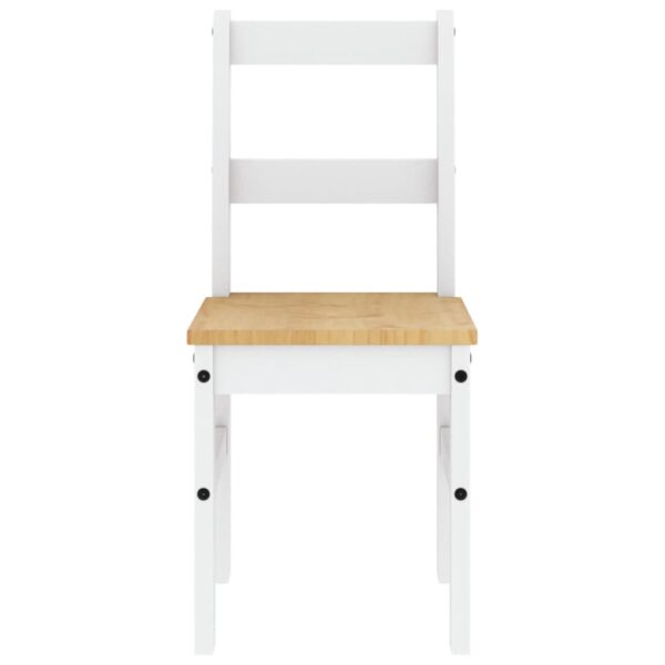Cadeiras de jantar 2 pcs Panama 40x46x90 cm pinho maciço branco - Image 3