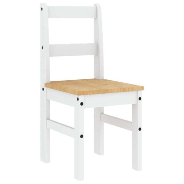 Cadeiras de jantar 2 pcs Panama 40x46x90 cm pinho maciço branco - Image 4