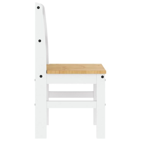 Cadeiras de jantar 2 pcs Panama 40x46x90 cm pinho maciço branco - Image 5