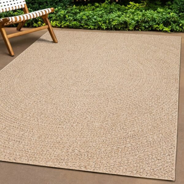 Tapete ZIZUR 100x200 cm aspeto de juta interior e exterior