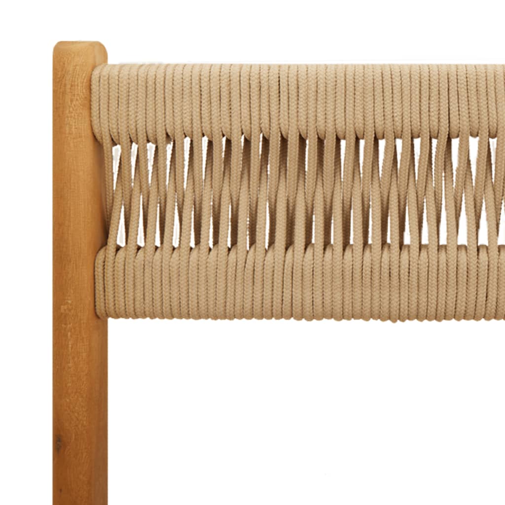 Cadeiras de jardim dobráveis 8pcs madeira de acácia maciça bege - Image 8