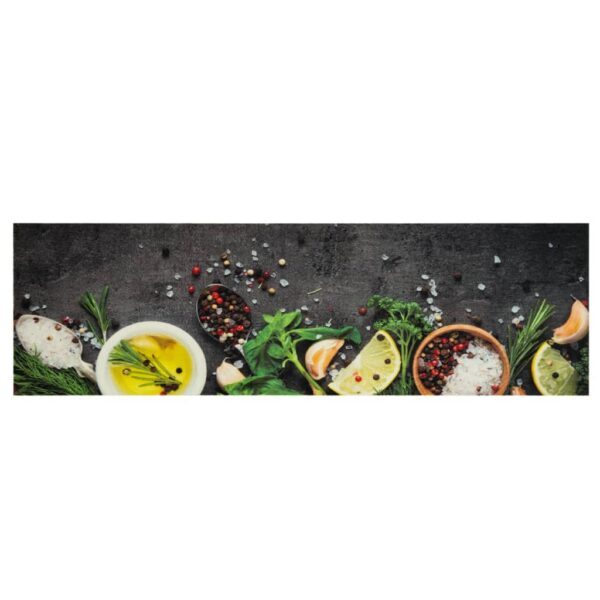 Tapete de cozinha lavável 45x150 cm veludo padrão especiarias - Image 2