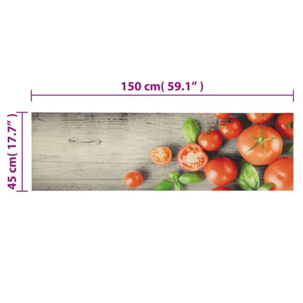 Tapete de cozinha lavável 45x150 cm veludo padrão tomates - Image 5