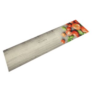 Tapete de cozinha lavável 60x300 cm veludo padrão tomates