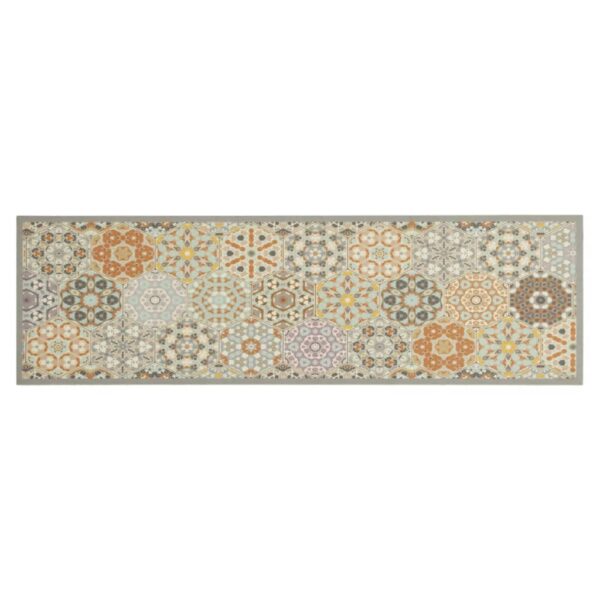 Tapete cozinha lavável 45x150 cm veludo padrão hexagonal pastel - Image 2