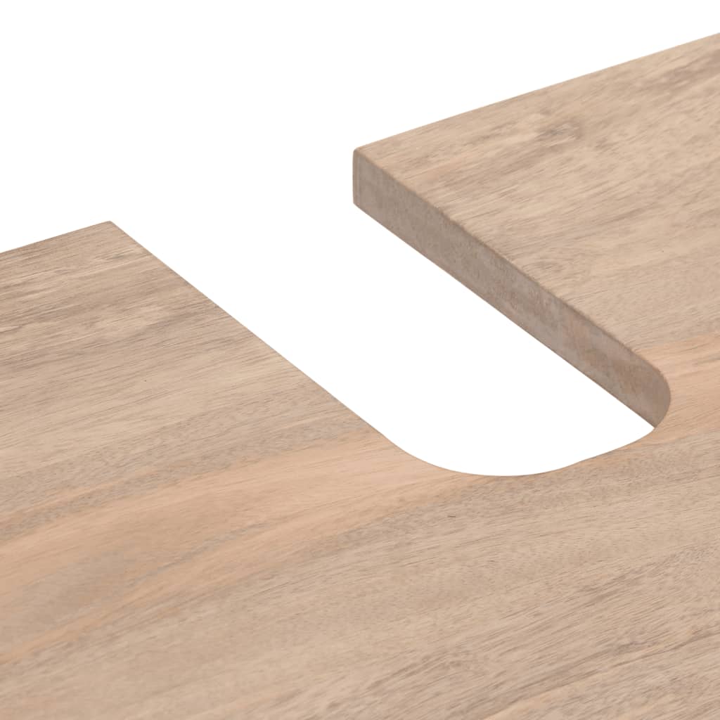 2 pcs conj. móveis p/ casa de banho madeira mangueira maciça - Image 8