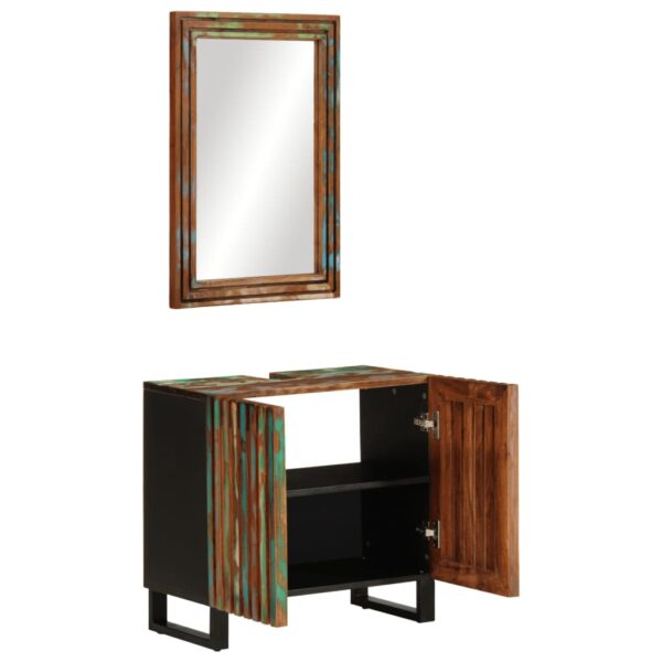 2 pcs conjunto de móveis p/ casa de banho acácia maciça - Image 2