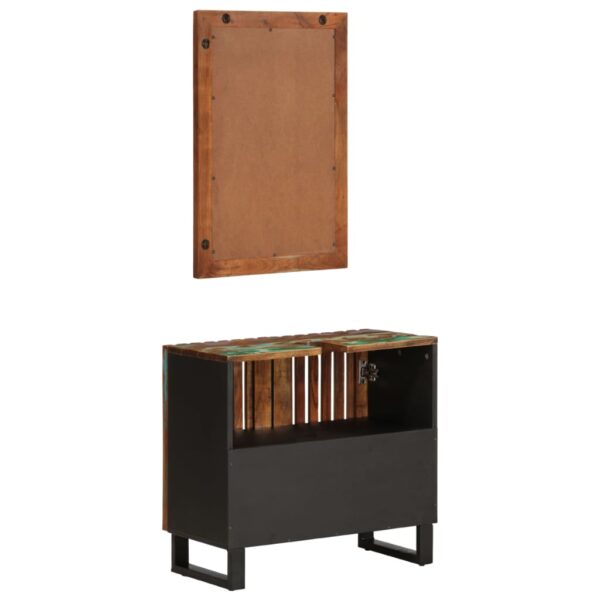 2 pcs conjunto de móveis p/ casa de banho acácia maciça - Image 4