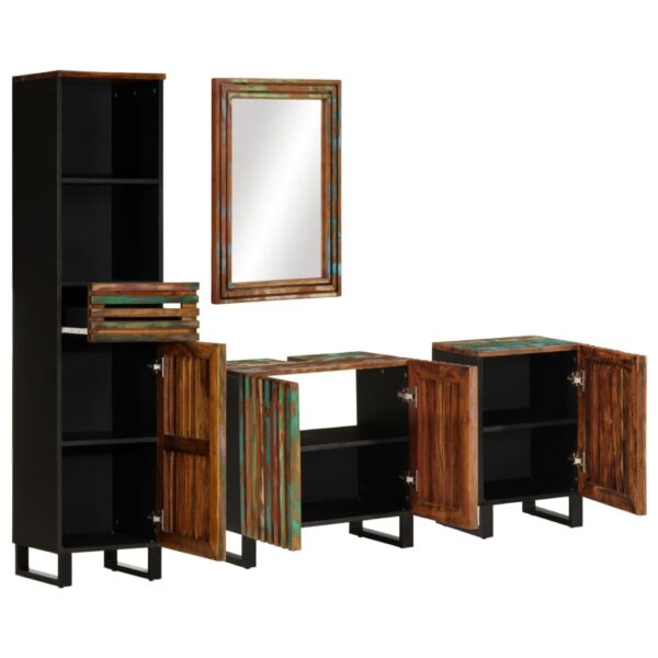 4 pcs conjunto de móveis p/ casa de banho acácia maciça - Image 2