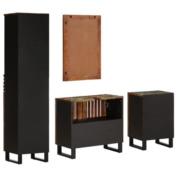 4 pcs conjunto de móveis p/ casa de banho acácia maciça - Image 4