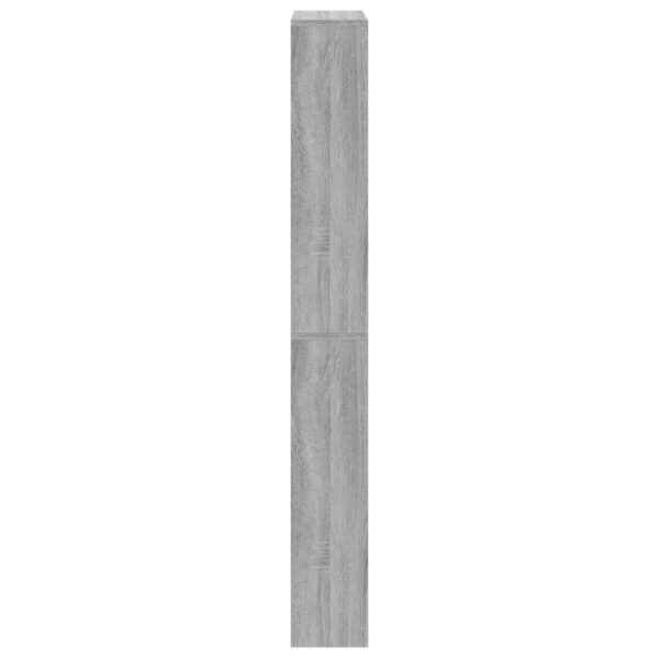 Sapateira com espelho 4 divisórias 63x17x134 cm cinza sonoma - Image 6